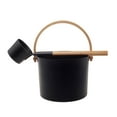 thumbnail image 1 of 7L Sauna Bucket Metal Washbowl with Matching Sauna Ladle Large Capacity Sauna Room Accessory   4L B  2 sizes, 1 of 8