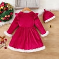 thumbnail image 6 of Zshosam Toddler Long Dress Girls Dresses Kids Fashion Long Sleeves Dress Clothes Size 12 18 Months,(Red 12-18 Months), 6 of 8