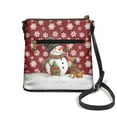 thumbnail image 2 of Kuiaobaty Snowmen Dachshund Snowflake Print Crossbody Bag for Women Travel, Waterproof Vegan Leather Hobo Handbag Crossbody with Adjustable Strap, Multi Pockets Shoulder Purse for Christmas, 2 of 7