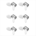 thumbnail image 1 of 6 Piezas de Tapones Suaves y Flexibles, Mini Abrazaderas de Cuentas de Acero Inoxidable con Asas Blancas para Hacer Joyas, 1 of 7