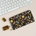 thumbnail image 6 of Leather Thin Slim Wallets for Women Men - sun moon starry sky butterfly Clutch Card Wallet for Women Men with Zipper, 6 of 7