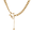gold, variant on Classic Star Cuban Chain Necklace-Durable, Waterproof, Stainless Steel, Chic Necklace for Women