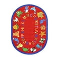thumbnail image 2 of Kid Essentials - Early Childhood ABC Animals, 5'4" x 7'8" Oval, Red, 2 of 2