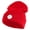 Red, variant on Baseball Sport Iron on Patched 12 Inch Long Knitted Beanie - Aqua OSFM