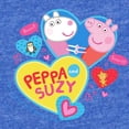 thumbnail image 2 of CafePress - Peppa Pig And Suzy Hearts - Cute Infant Baby Football Bodysuit, 2 of 3
