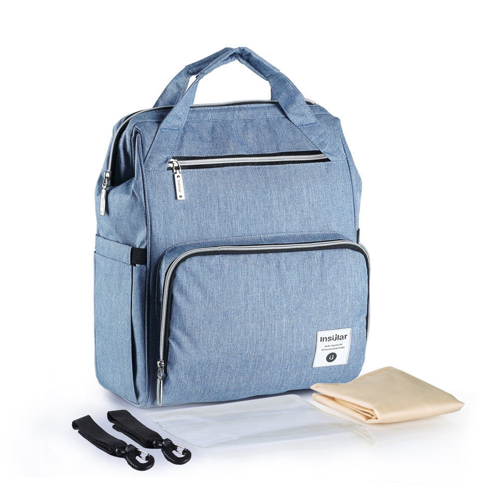 blue nappy bag
