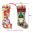 thumbnail image 2 of Bas de Noël Lot de 2, Gnomes 3D Père Noël Bas de Noël Cheminée Bas Suspendus, 2 of 5