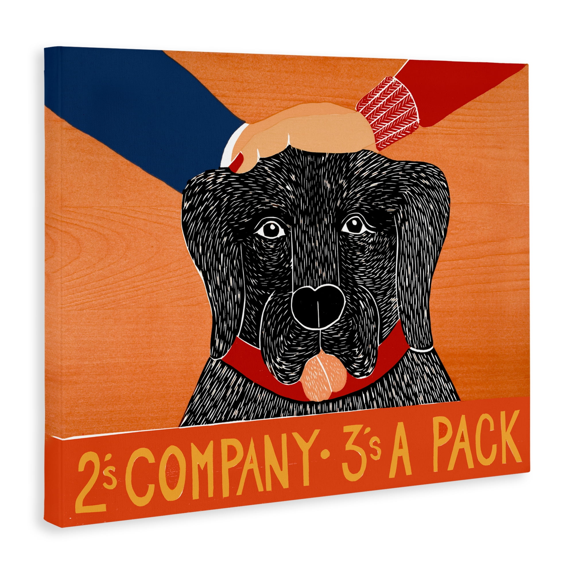 2's Company Dog Canvas Wall Art, design by Stephen Huneck
