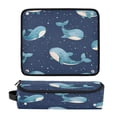 thumbnail image 3 of Curling Iron Storage Bag Hair Tools Travel Bag Heat Resistant and Portable Dark Blue Dolphin Cartoon, 3 of 8