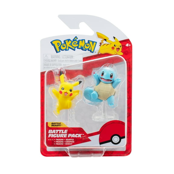 Pokemon Battle Figure Packs Collectible Squirtle and Pikachu Characters