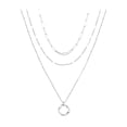 thumbnail image 1 of Dainty Collares de Plata con un diseño único hueco de doble cadena Collares Teen Jewelry, 1 of 6