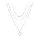 thumbnail image 1 of Dainty Collares de Plata con un diseño único hueco de doble cadena Collares Teen Jewelry, 1 of 6