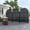 Black, variant on MAYEERTY 72x47x16 Inch Black Arched Galvanized Steel Privacy Screen, 3 Piece Set for Outdoor Garden