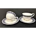 thumbnail image 1 of Set Of 2 White With Blue Pattern Tea Cup Set, 1 of 1