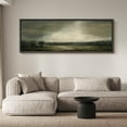 thumbnail image 2 of Large Framed Canvas Print Moody Countryside Storm Canvas – Dramatic Rural Landscape with Dark Clouds Wall Art Decorative Ready to Hang Painting for Living room Bedroom - 60"x20" Black Frame, 2 of 9