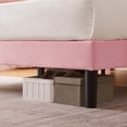 thumbnail image 6 of Taomika, Full Size Tufted Upholstered Platform Bed Frame with Adjustable Height Headboard-Pink, 6 of 10