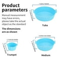 thumbnail image 3 of MesaSe Ensemble de 6 Moules à Pâtisserie Doublures en Silicone Réutilisables pour Friteuse à Air Chaud Panier Rond pour Friteuse à Air de 1-3,5 QT Pot en Silicone Bol Plateau de Cuisson Réutilisable Accessoires de Four, 3 of 4