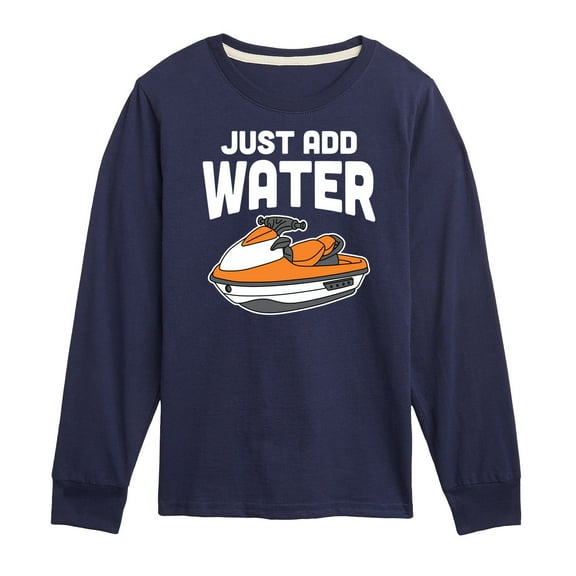 Instant Message - Just Add Water Jet Ski - Toddler & Youth Long Sleeve Graphic T-Shirt