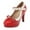 Red, variant on Busydd Dress Shoes for Women Fashion Bow High Heel Women's Shoes Casual Block Heel Womens Dress Shoes 7