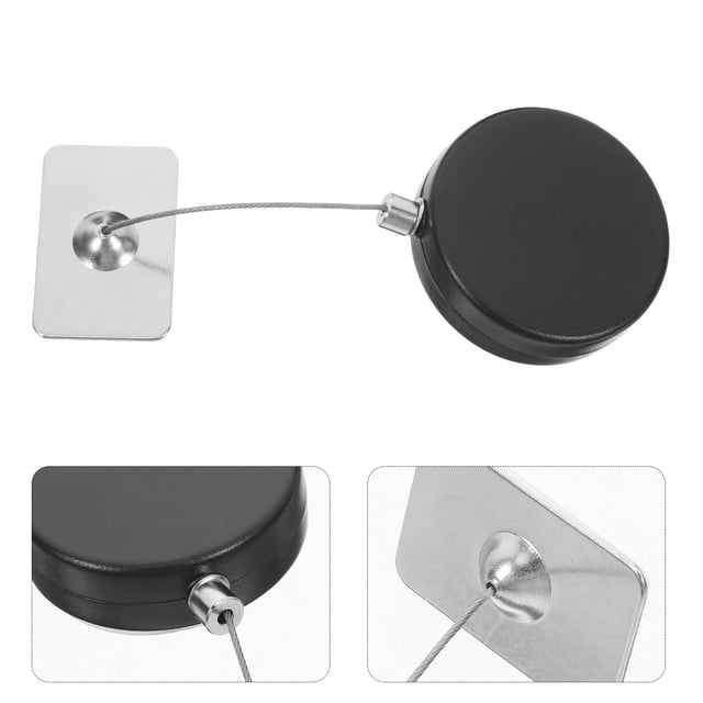 unbranded 2Ud Cerradura Automática Retractil Con Control Remoto Cable De Para Seguridad En Casa Negro