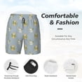 thumbnail image 3 of Fotbe Baby Elephant Giraffe Traje de Baño para Hombre – Shorts de Natación de Secado Rápido con Forro y Bolsillos-Small, 3 of 6