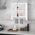 thumbnail image 2 of HONEIER Bathroom Wall Cabinet with Towels Bar Over The Toilet Space Saver Storage Cabinet Wall Mounted Medicine Cabinets with 2 Doors for Toilet, Bathroom, Living Room, Kitchen, Laundry, 2 of 8