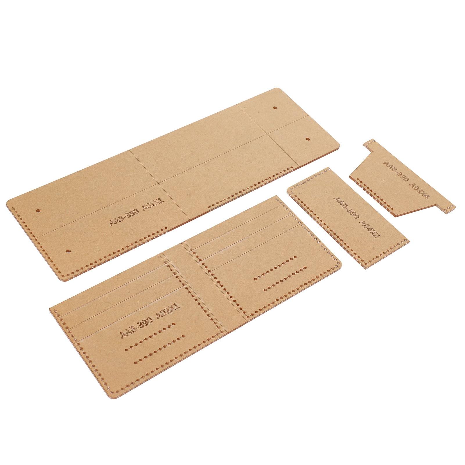 Tri-Fold Wallet Leather Template Set - 9 Card Slot Pattern, Acrylic Templates For Leathercraft, DIY Wallet Making (Maker's Leather Supply)