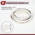 thumbnail image 4 of Unique Bargains 1 Pcs Tira Protectora de Borde de Puerta de Coche Ajustable 5m/16.4ft Blanca EPDM, 4 of 7