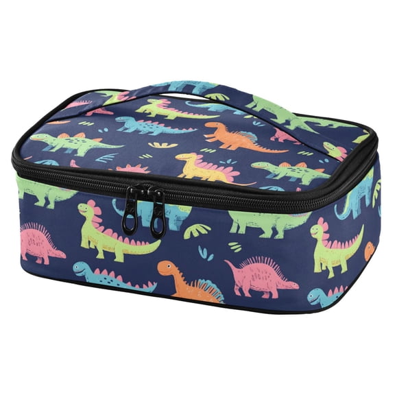 ALAZA Cartoon Dinosaur Cute Lunch Box Insulated Cooler Tote Bag Reusable School Picnic Travel Office