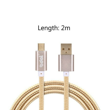 Mancro Micro USB / Type C Mobile Phone Charging Cables Universal USB Nylon Data Cable for Mobile Phones Tablets and