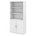 thumbnail image 1 of Studio C 5 Shelf Bookcase with Doors in White - Engineered Wood, 1 of 9