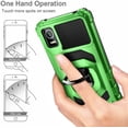 thumbnail image 6 of Nagebee Phone Case Compatible for Cricket Debut Smart (2022) with Tempered Glass Screen Protector (Full Coverage), Full-Body Protective [Military-Grade], Magnetic Car Ring Holder Durable (Green), 6 of 6