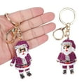 thumbnail image 4 of Christmas Keychain, 2Pcs Key Chain Kits, For Ornaments Cartoon Craft Decorations Hand-made,Zipper Handles DIY Christmas Keychain Decor, 4 of 8