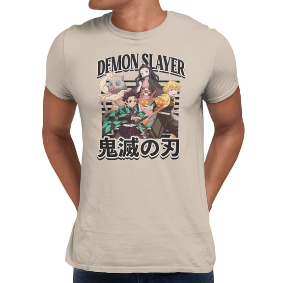 Demon Slayer Men's Main Group T-Shirt (Sand, S-XXXL)
