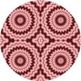 thumbnail image 1 of Ahgly Company Machine Washable Indoor Round Transitional Pastel Pink Area Rugs, 6' Round, 1 of 7