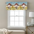 thumbnail image 3 of Farmhouse Valance Curtain Farm Animals Cute Sheep Sunflower Red Barn Window Valances Rod Pocket Short Curtains Window Treatments for Kitchen Bedroom Bathroom Laundry 42" x 18", 3 of 9