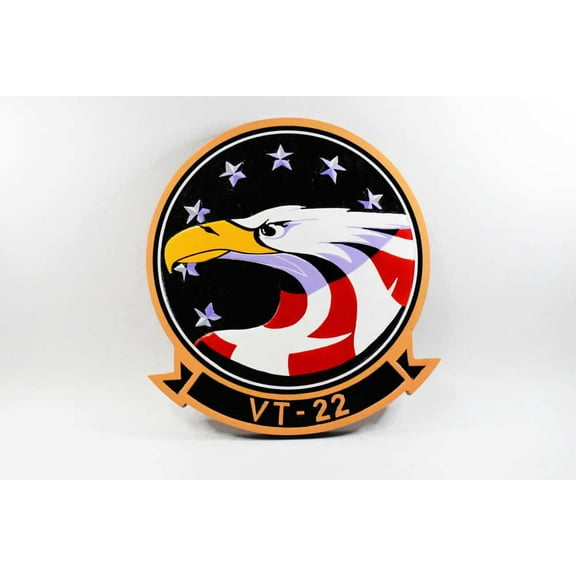 VT-22 Golden Eagles Plaques,14", Mahogany