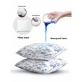 thumbnail image 5 of Waterproof Outdoor Throw Pillows with Inserts 18"x18", Blue White Spring Floral Soft Decorative Pillowcases for Couch Bedroom, Summer Botanical Birds Pillow Covers for Sofa Living Room, 5 of 8