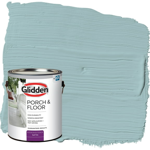 Glidden Porch & Floor 1 gal. Lazy River Satin Interior/Exterior Paint with Primer