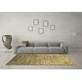 thumbnail image 3 of Ahgly Company Machine Washable Indoor Square Abstract Brown Contemporary Area Rugs, 7' Square, 3 of 4