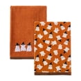 thumbnail image 4 of Evergrace Halloween 2 Piece Hand Towel Set, 100% Cotton, Ghost, Orange 16"x26", 4 of 11