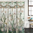 thumbnail image 3 of Vintage Dragonfly Waterproof Fabric Shower Curtain,Botanical Teal Spring Summer Waterproof Fabric Shower Curtain for Bathroom Curtains Bathtubs Hotel Shower Curtains with 12 Hooks Stall 48x72in, 3 of 8