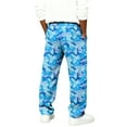 thumbnail image 3 of LNZGNM Loose Sweat Pants for Boy Camo Graphic Print Lounge Pants Athletic Track Pants Drawstring Elastic Waist Uncuffed Trousers with Pockets for Gym 3-15 Years, Light Blue, 3 of 8