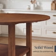 thumbnail image 3 of Best Choice Products 42" Round Drop Leaf Dining Table For 4, Solid Wood Expandable Table W/ Storage Shelf - Chestnut, 3 of 9