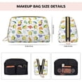 thumbnail image 2 of Orange Green Avocado Makeup Bag, Large Capacity Travel Cosmetic Bag for Women Girls- Travel Toiletry Bag Leather Portable Waterproof Makeup Case Organizer with Handle, 2 of 4