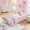 Pink, variant on Deiokin Twin Size Bunny Ear Platform Bed Frame, Upholstered Boucle Fabric Bed Frame with Safety Rail & Storage Pocket