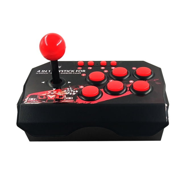 Tmvgtek 4-En-1 Retro Arcade Game Joystick Station Usb Wired Turbo Rocker Controller