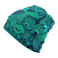 thumbnail image 1 of Gorros de Navidad con estampado de búho y oso para hombre y mujer, gorros casuales de animales divertidos, Skullies Kpop, gorros elásticos personalizados para invierno, 1 of 4
