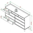 thumbnail image 2 of 60" Lee 9 Drawer Solid Wood Dresser - White, 2 of 6