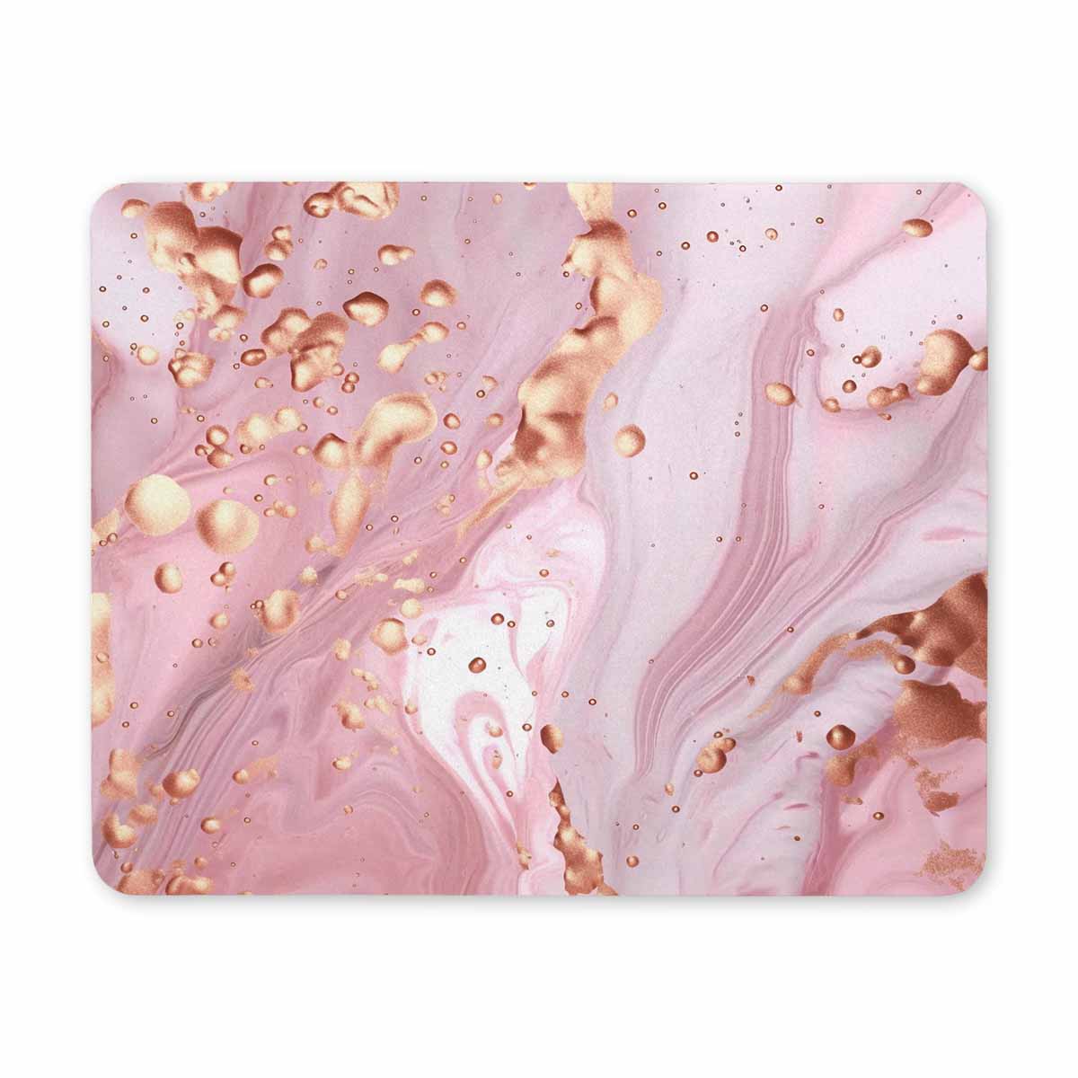 Square Mouse Pad Rose Gold Marble, Personalized PremiumTextured Custom